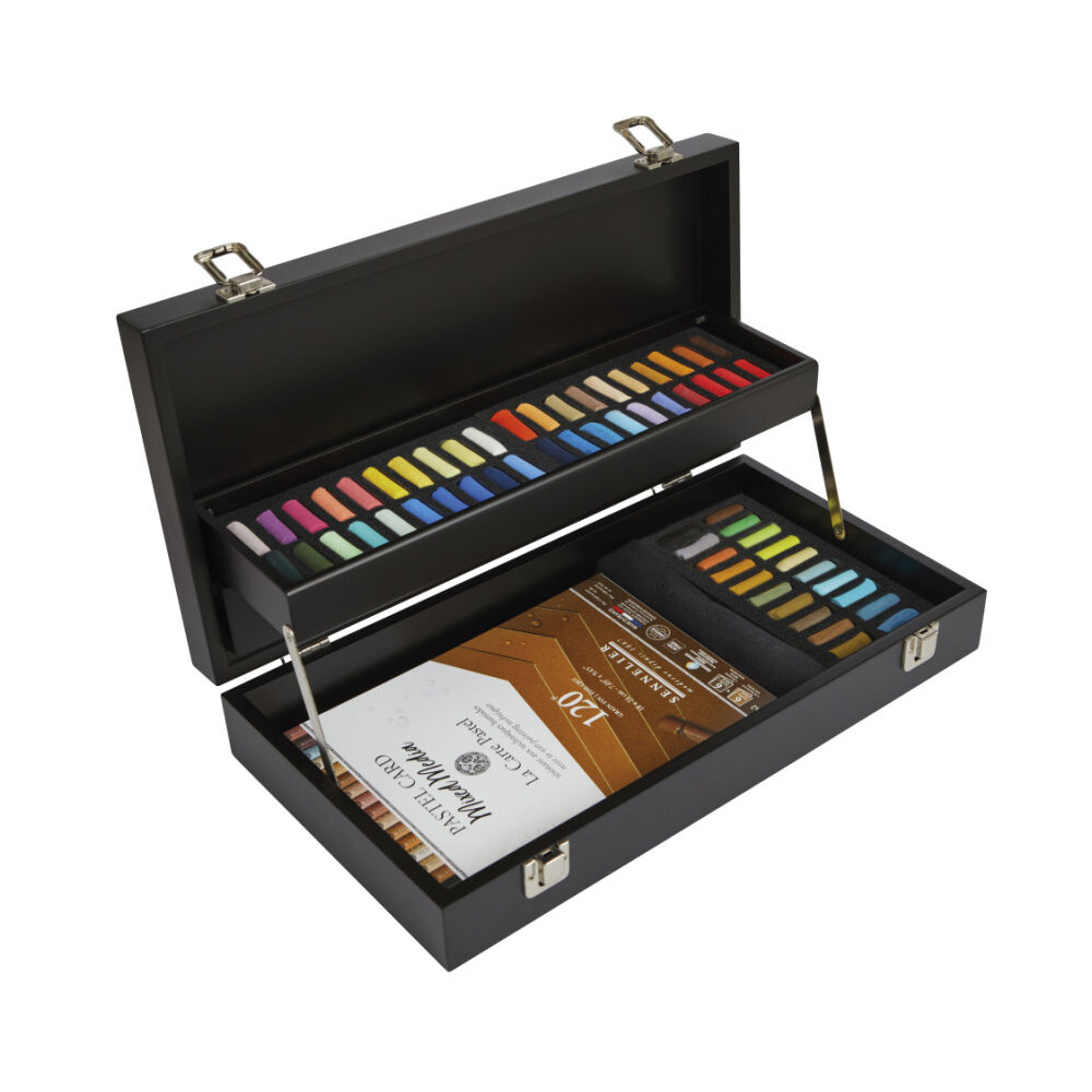 Zestaw połówek pasteli suchych À L'écu z blokiem - Sennelier - 60 szt.