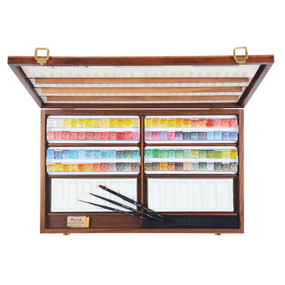 Set of l'Aquarelle watercolor half-pans - Sennelier - 96 pcs.