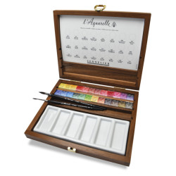 Set of l'Aquarelle watercolor half-pans - Sennelier - 24 pcs.