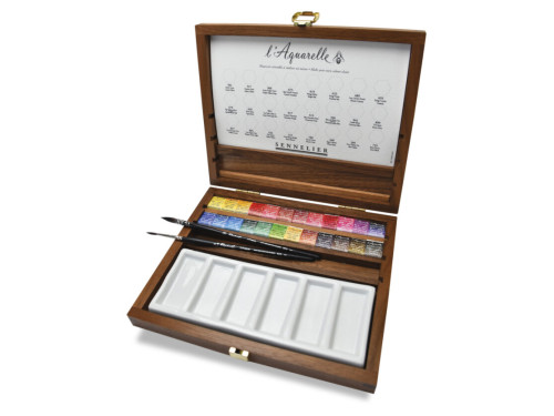 Set of l'Aquarelle watercolor half-pans - Sennelier - 24 pcs.