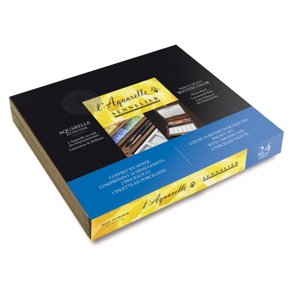 Zestaw akwareli w półkostkach l'Aquarelle - Sennelier - 24 szt.