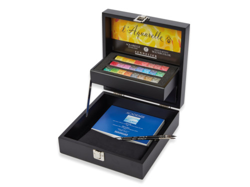 Set of l'Aquarelle watercolor half-pans - Sennelier - 24 pcs.