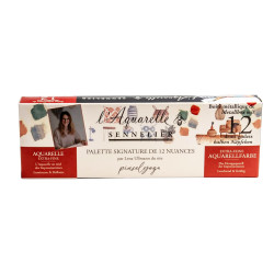 Set of l'Aquarelle Lena Ullmann watercolor half-pans - Sennelier - 12 pcs.