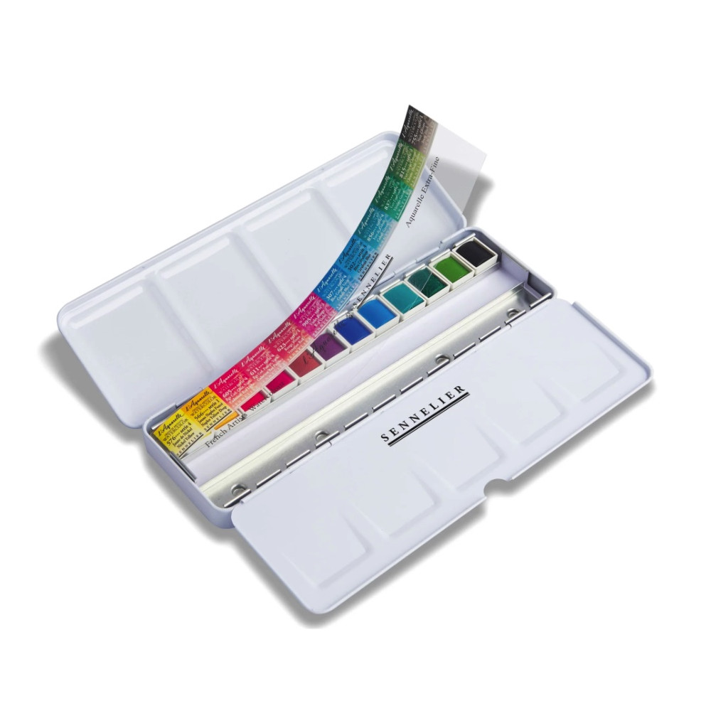 Zestaw akwareli w półkostkach l'Aquarelle Granulated - Sennelier - 12 szt.