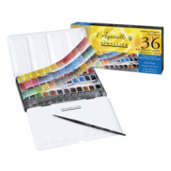 Zestaw akwareli w półkostkach l'Aquarelle - Sennelier - 36 szt.