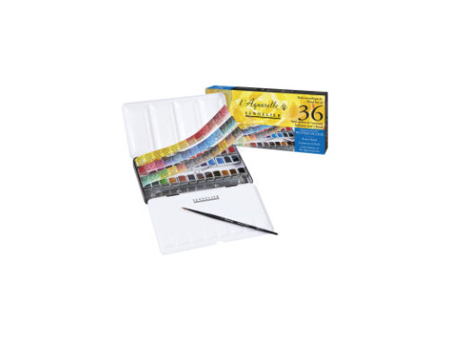 Zestaw akwareli w półkostkach l'Aquarelle - Sennelier - 36 szt.