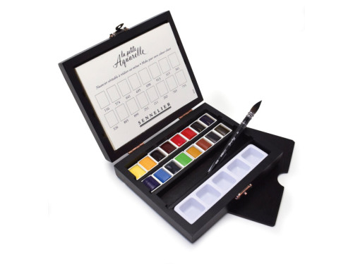 Zestaw akwareli w półkostkach La Petite Aquarelle - Sennelier - 16 szt.