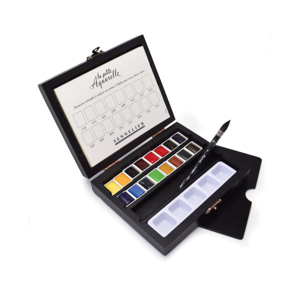 Zestaw akwareli w półkostkach La Petite Aquarelle - Sennelier - 16 szt.