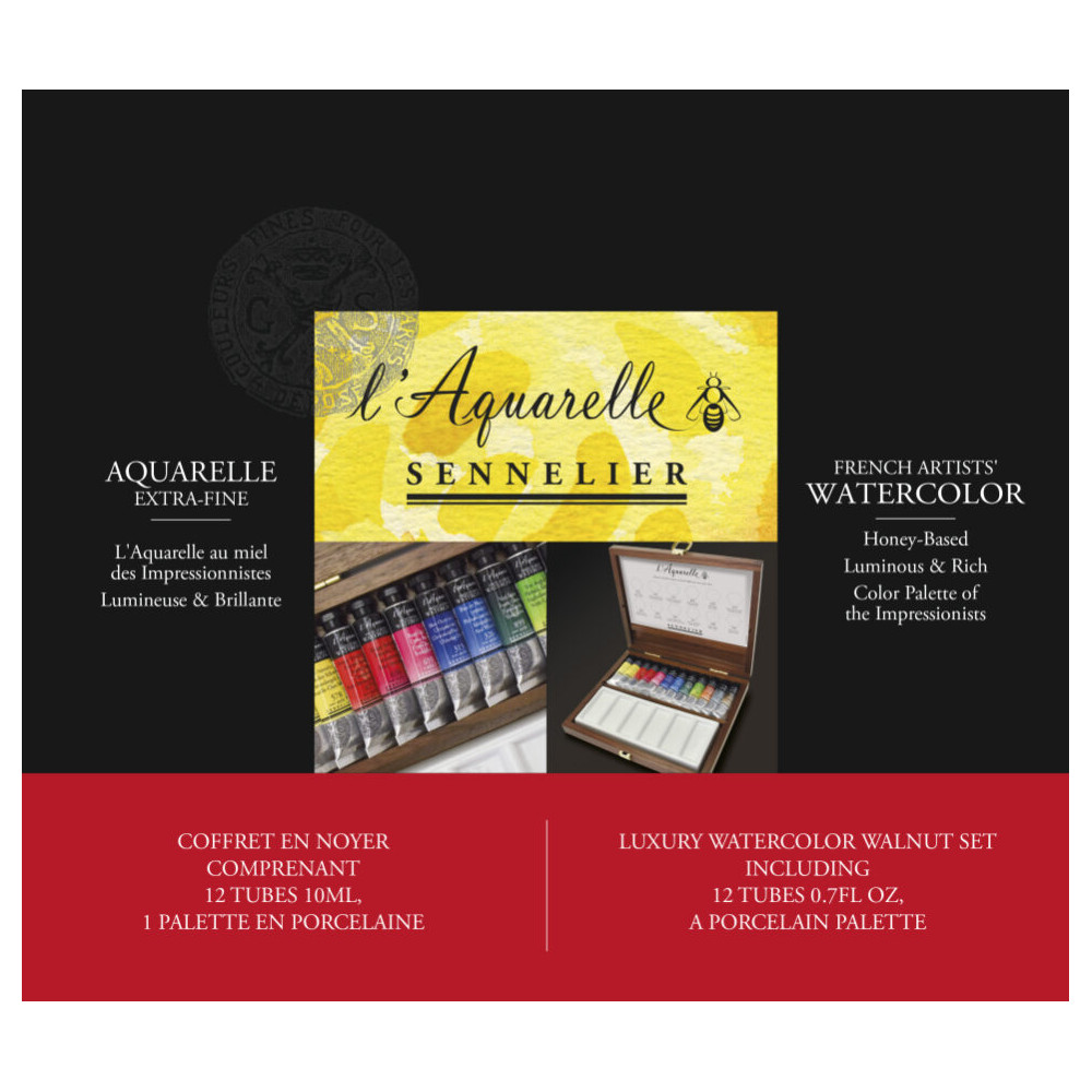Zestaw akwareli l’Aquarelle - Sennelier - 12 x 10 ml