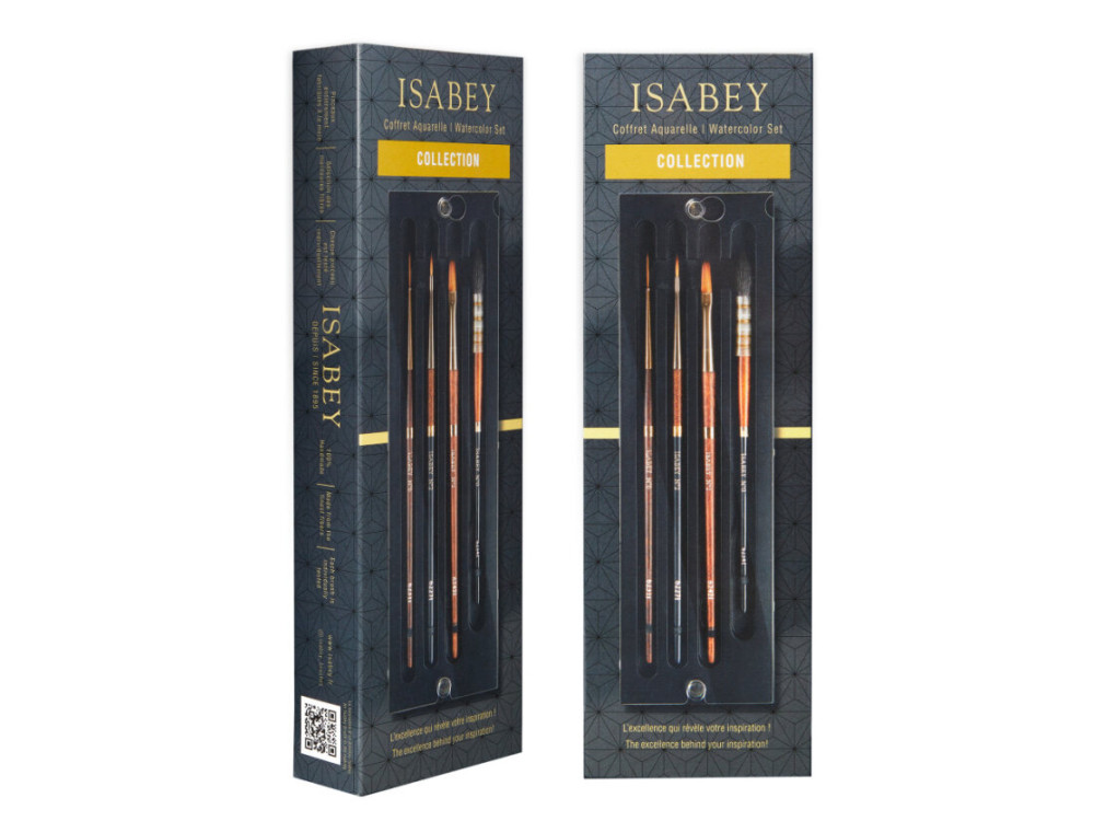 Zestaw pędzli do akwareli Collection - Isabey - 4 szt.