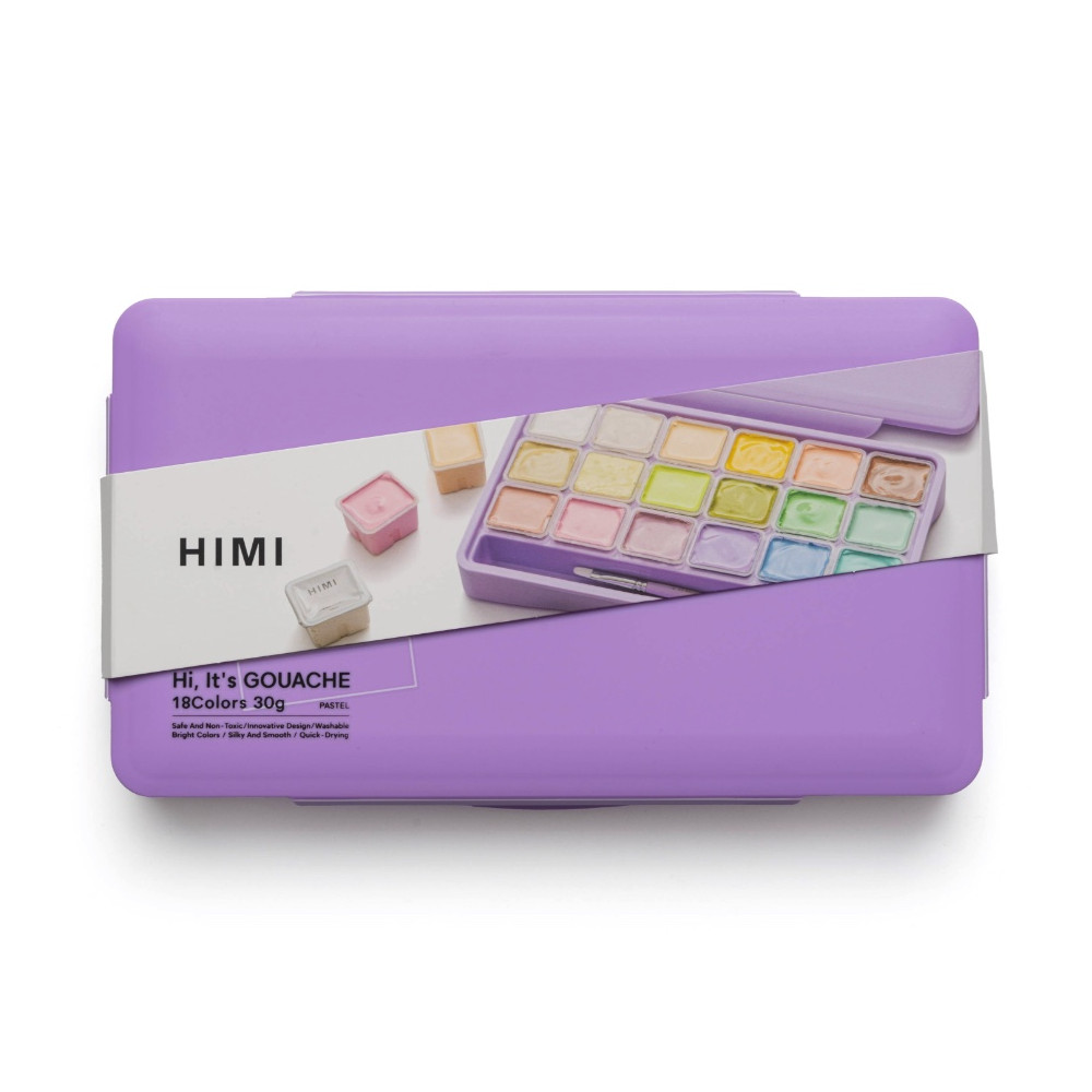 Zestaw gwaszy Jelly Cup Pastel Purple - HIMI - 18 szt.