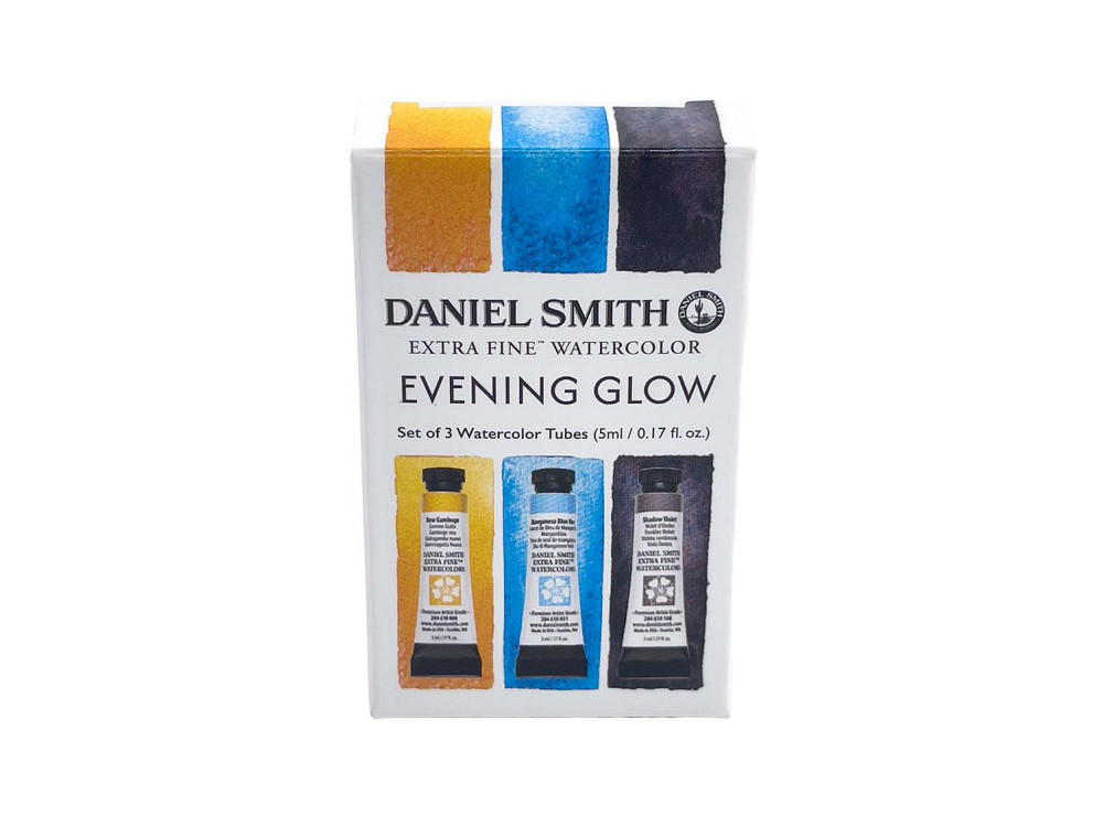 Set of Extra Fine Watercolor paints Evening Glow - Daniel Smith - 3 x 5 ml