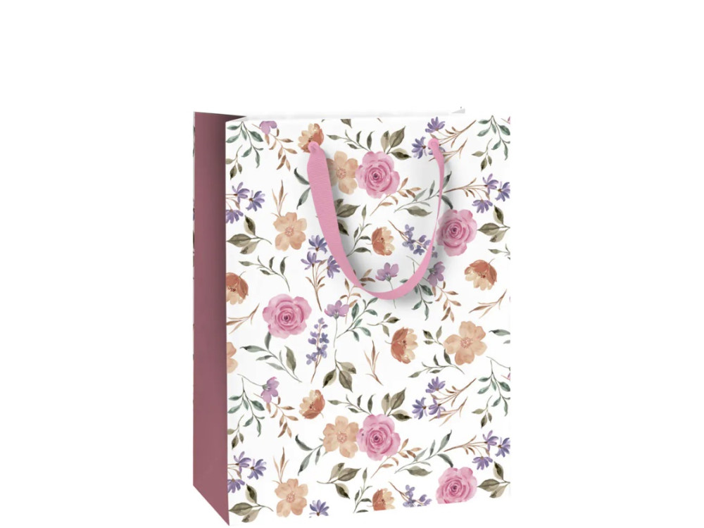 Paper gift bag Flowers - Stewo - 23 x 13 x 30 cm