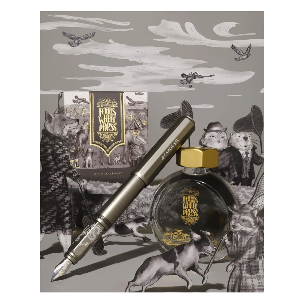 Aluminium Carousel Fountain Pen - Ferris Wheel Press - Highland Smoke M
