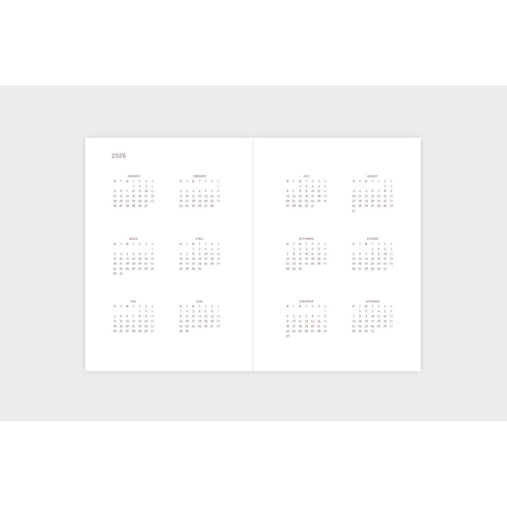 Everyday daily calendar 2026 - Papierniczeni - Cotton
