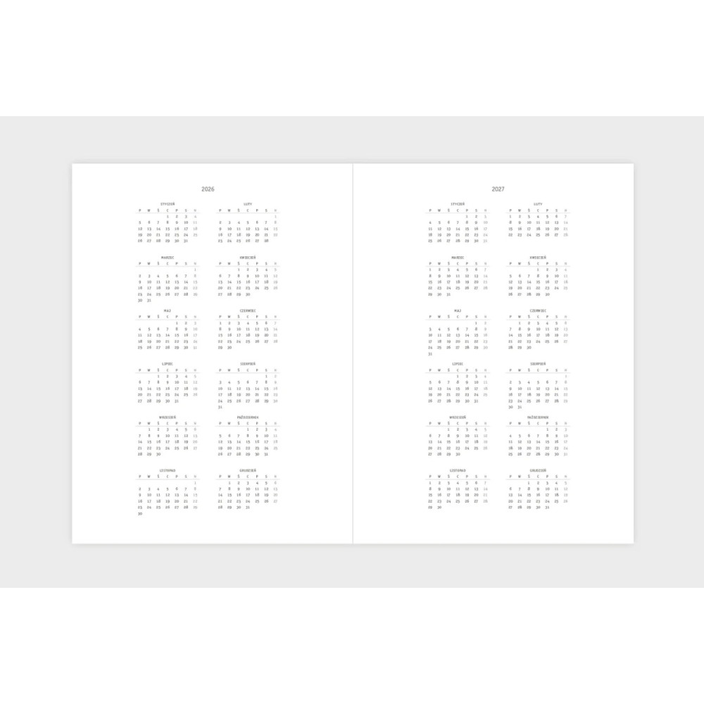 Classic calendar MMXXVI - Papierniczeni - Earth