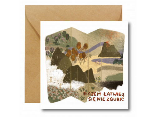 Greeting card - Hi Little - Easier together 14,5 x 14,5 cm