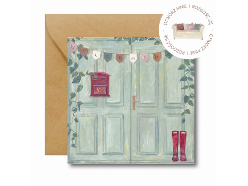 Greeting card - Hi Little - New Home 14,5 x 14,5 cm