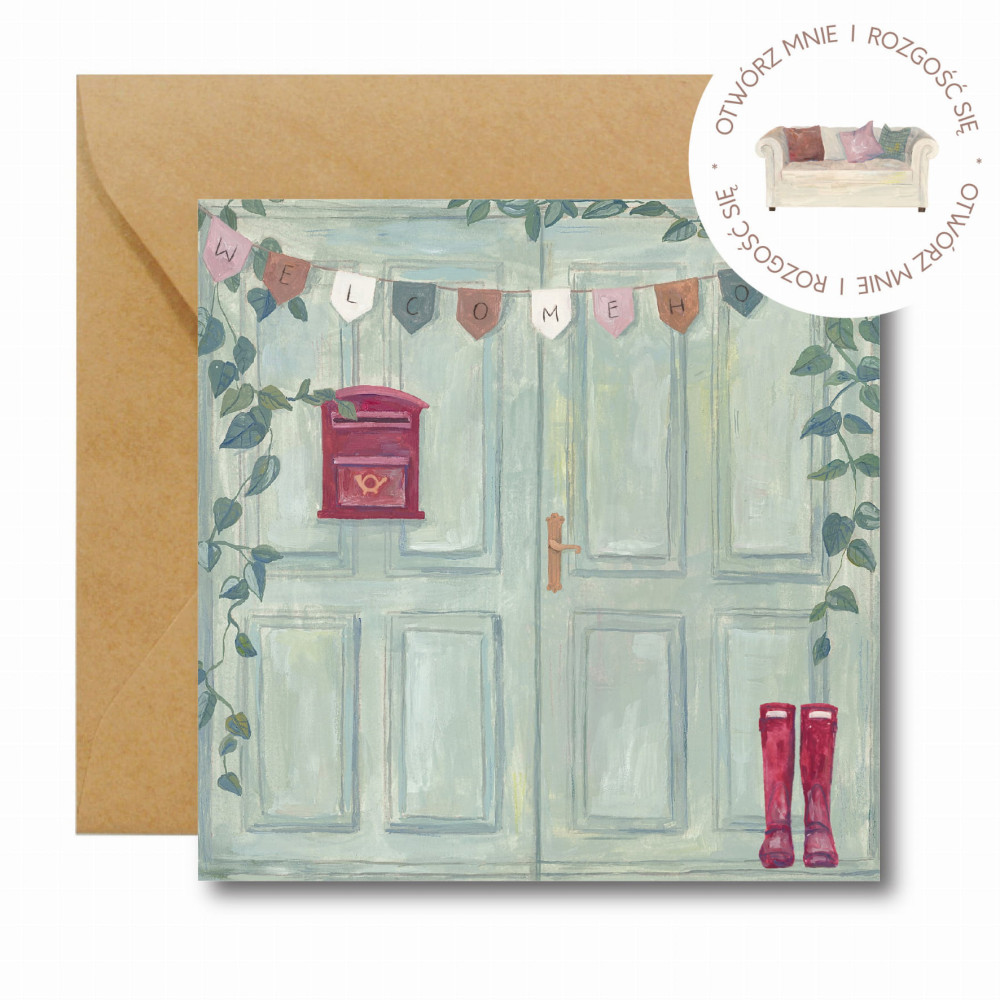 Greeting card - Hi Little - New Home 14,5 x 14,5 cm