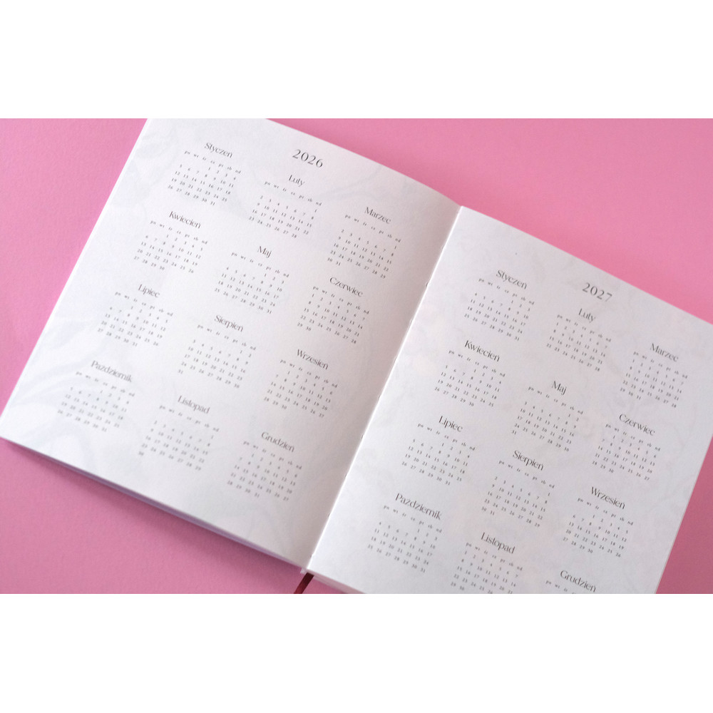 Rosa weekly calendar 2026 - Muska