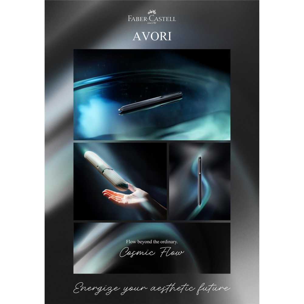 Avori ballpoint pen XB with case - Faber-Castell - Cosmic Flow