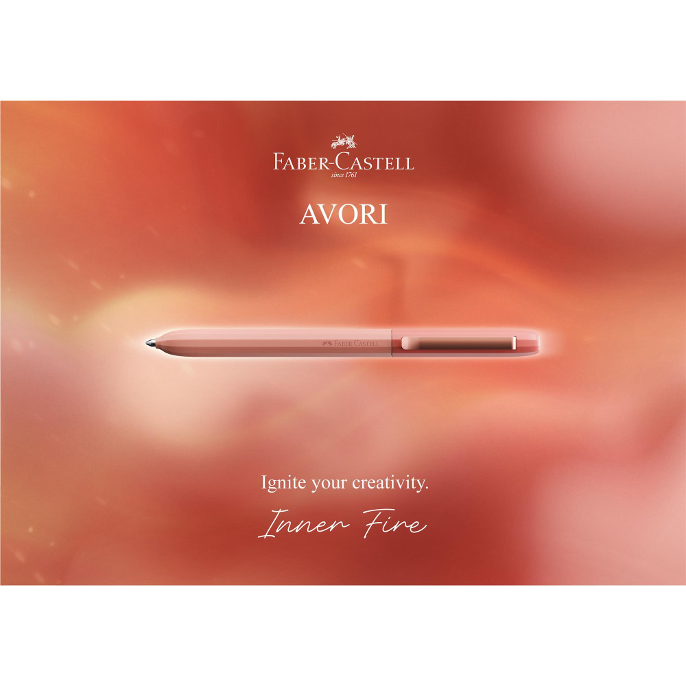 Avori ballpoint pen XB with case - Faber-Castell - Inner Fire