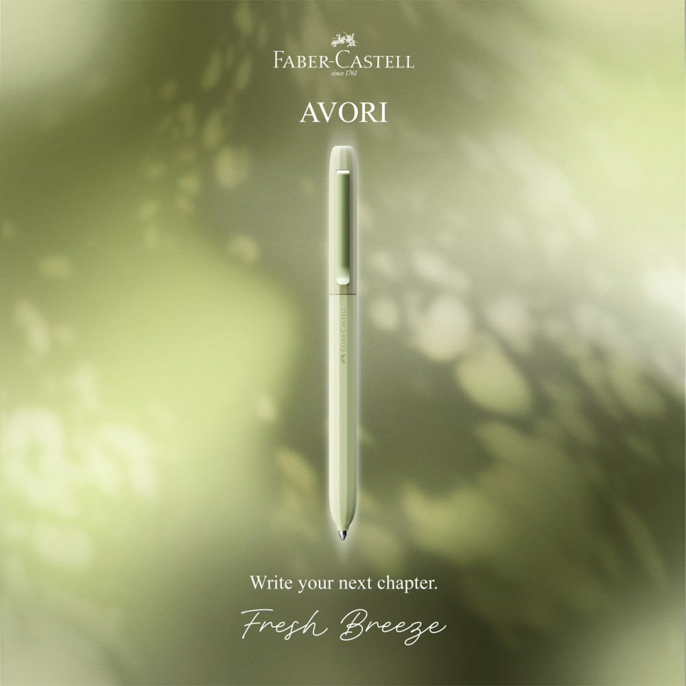 Avori ballpoint pen XB with case - Faber-Castell - Fresh Breeze