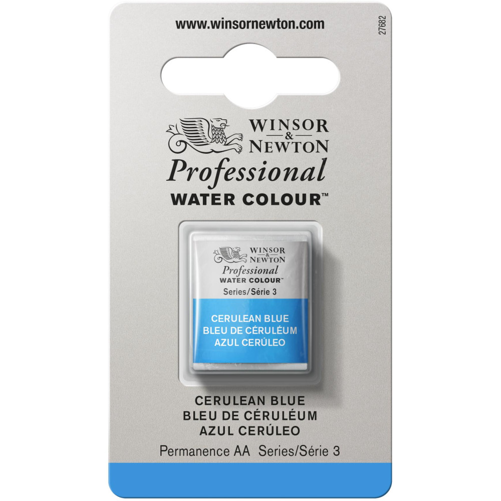Farba akwarelowa Professional w półkostce - Winsor & Newton - Cerulean Blue