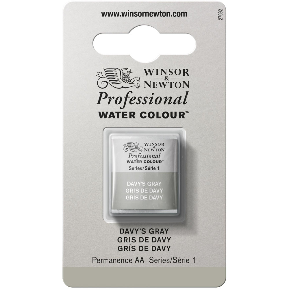 Farba akwarelowa Professional w półkostce - Winsor & Newton - Davy’s Grey