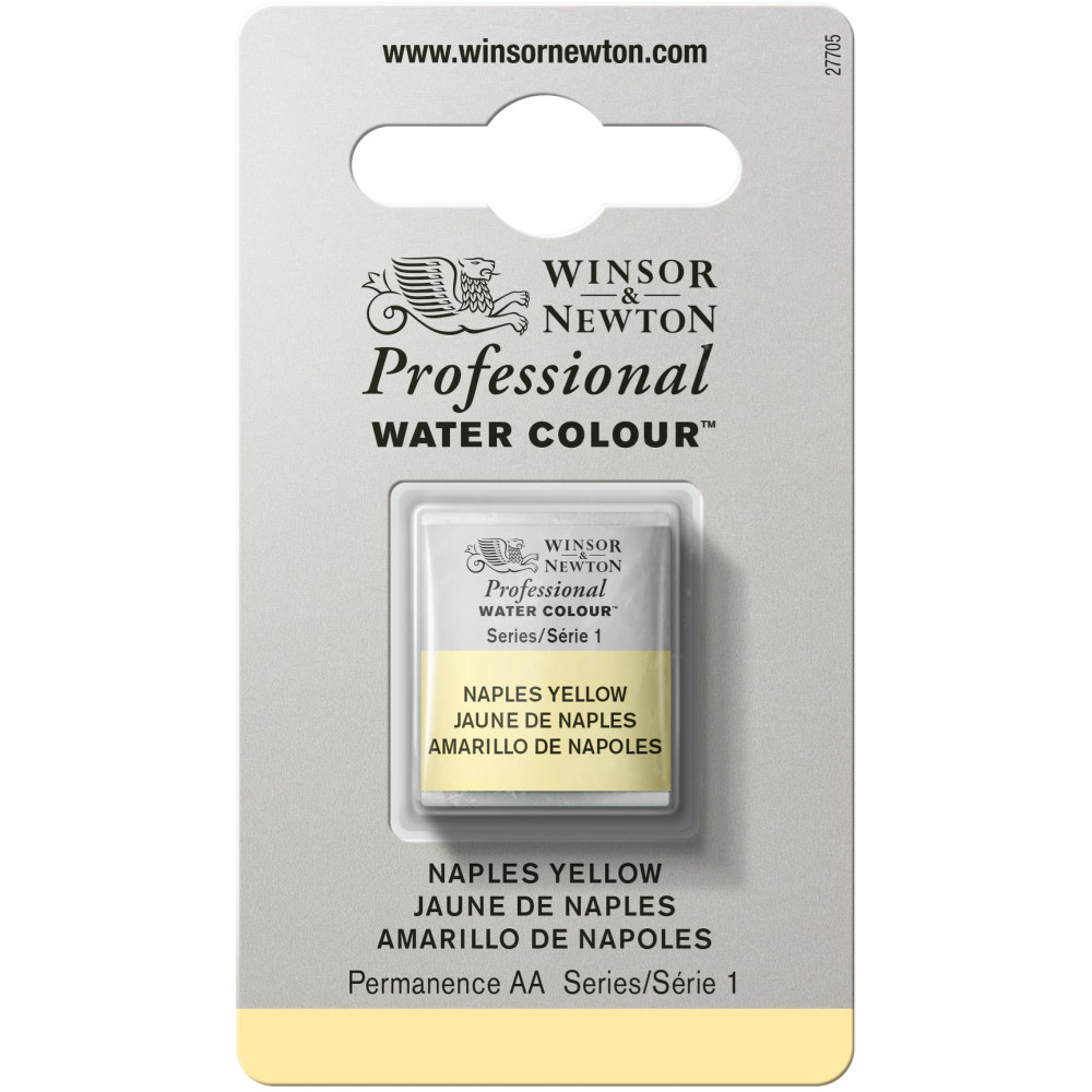 Farba akwarelowa Professional w półkostce - Winsor & Newton - Naples Yellow