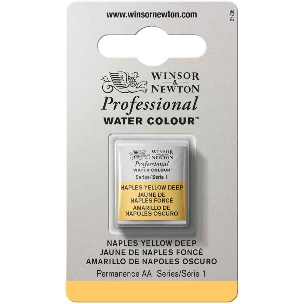 Farba akwarelowa Professional w półkostce - Winsor & Newton - Naples Yellow Deep