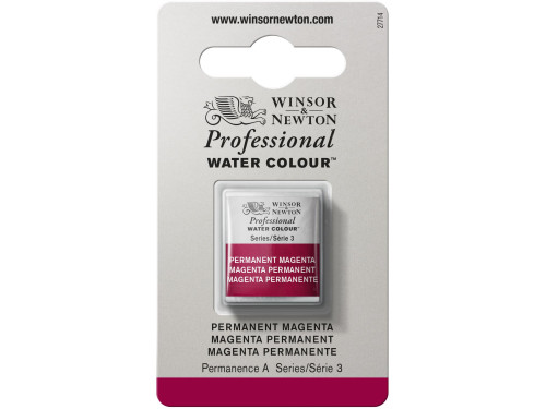 Professional Watercolor half-pan - Winsor & Newton - Permanent Magenta