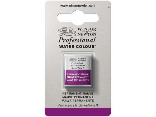 Farba akwarelowa Professional w półkostce - Winsor & Newton - Permanent Mauve