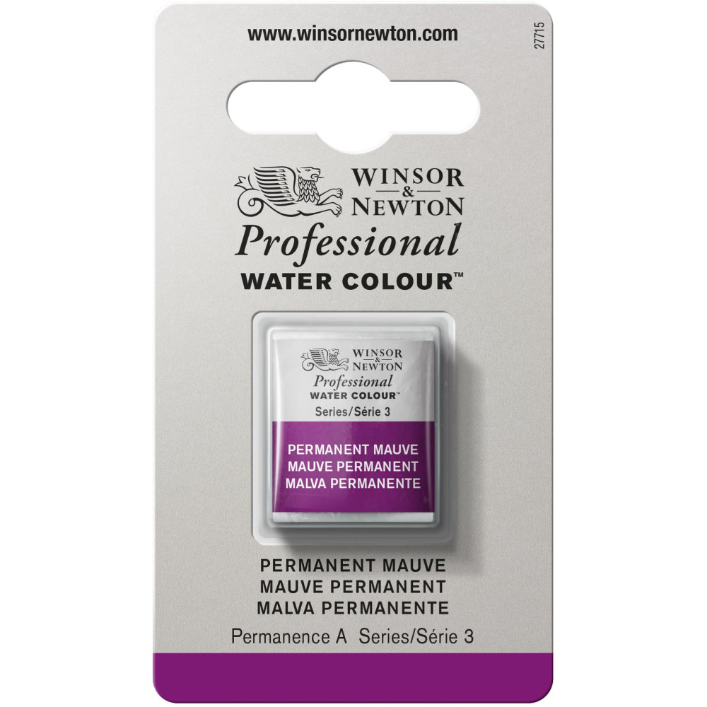Professional Watercolor half-pan - Winsor & Newton - Permanent Mauve