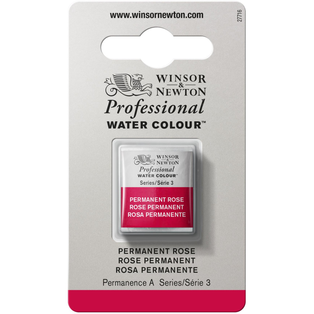 Professional Watercolor half-pan - Winsor & Newton - Permanent Rose