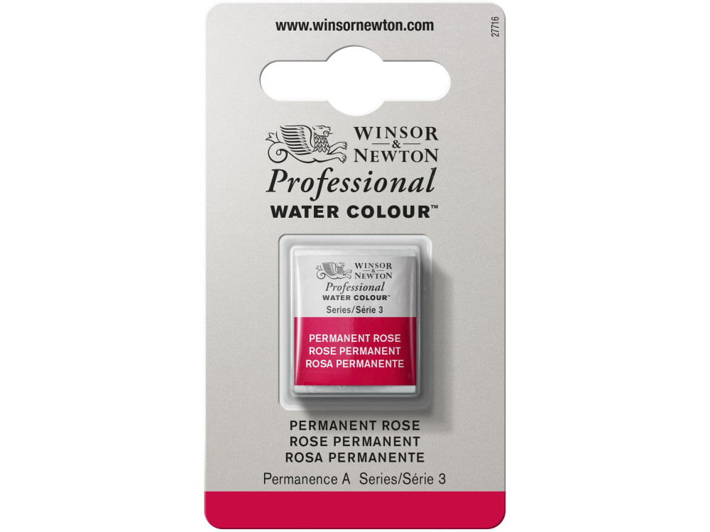 Farba akwarelowa Professional w półkostce - Winsor & Newton - Permanent Rose