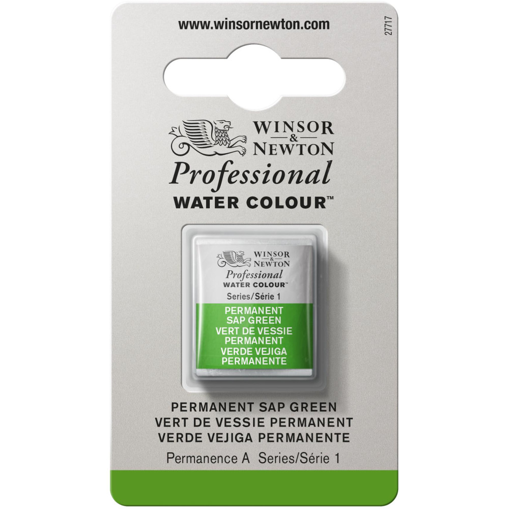 Professional Watercolor half-pan - Winsor & Newton - Permanent Sap Green