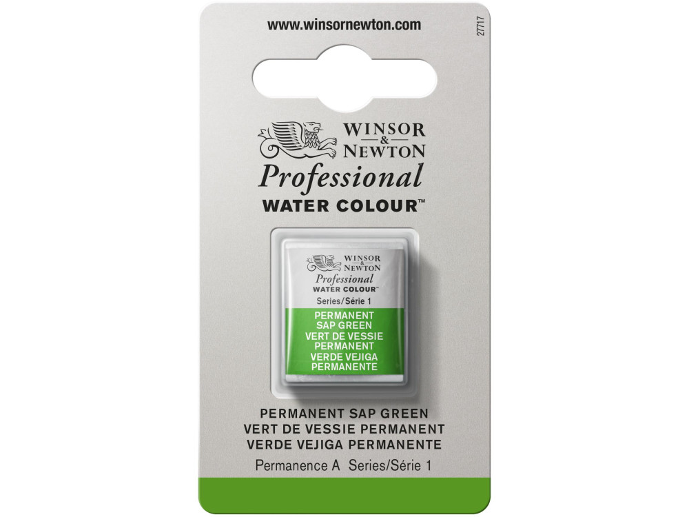 Professional Watercolor half-pan - Winsor & Newton - Permanent Sap Green