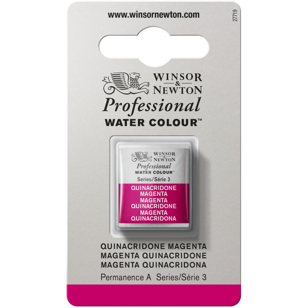Farba akwarelowa Professional w półkostce - Winsor & Newton - Quinacridone Magenta