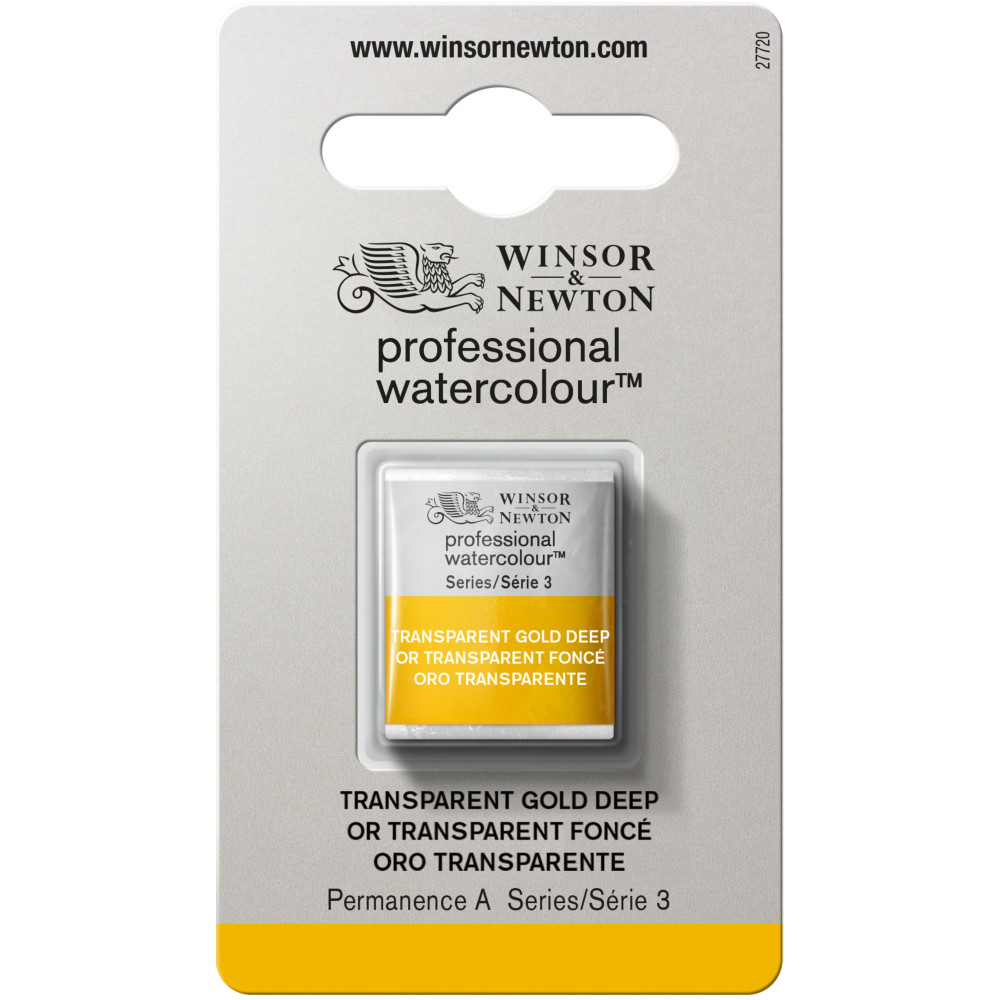 Professional Watercolor half-pan - Winsor & Newton - Transparent Gold Deep