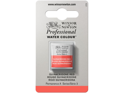 Farba akwarelowa Professional w półkostce - Winsor & Newton - Quinacridone Red