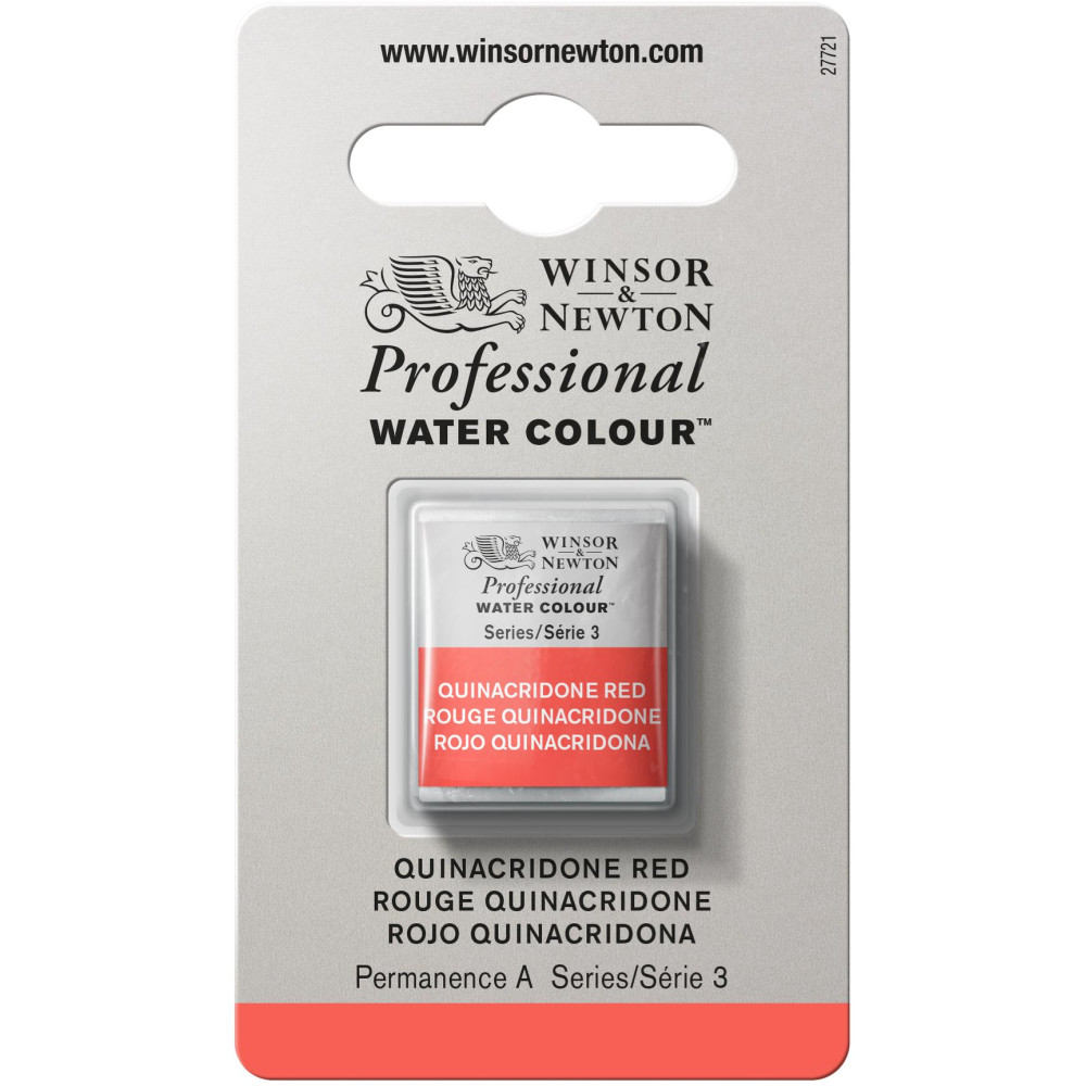 Farba akwarelowa Professional w półkostce - Winsor & Newton - Quinacridone Red