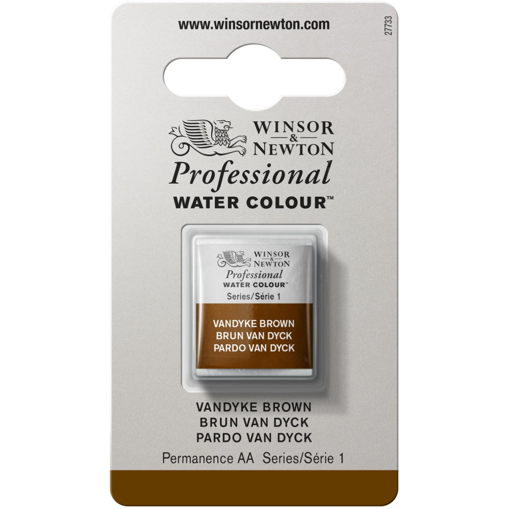 Professional Watercolor half-pan - Winsor & Newton - Vandyke Brown