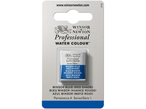 Professional Watercolor half-pan - Winsor & Newton - Winsor Blue (Red Shade)
