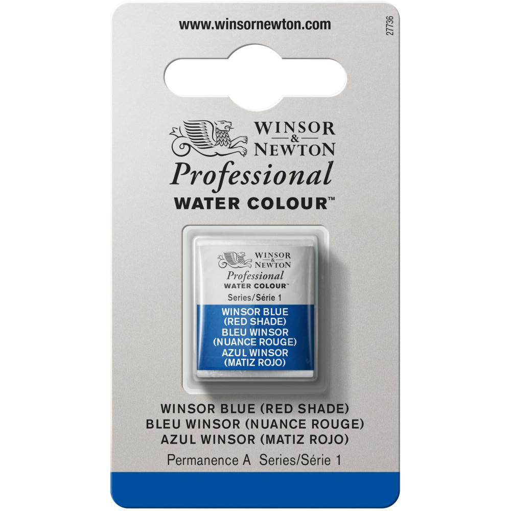 Farba akwarelowa Professional w półkostce - Winsor & Newton - Winsor Blue (Red Shade)