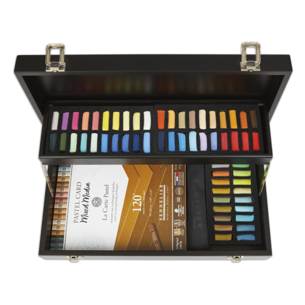 Set of À L'écu Demi-Pastels with pastel card - Sennelier - 60 pcs.