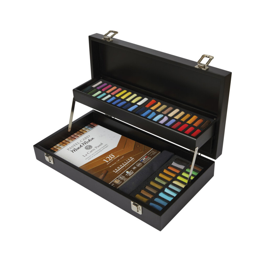 Set of À L'écu Demi-Pastels with pastel card - Sennelier - 60 pcs.