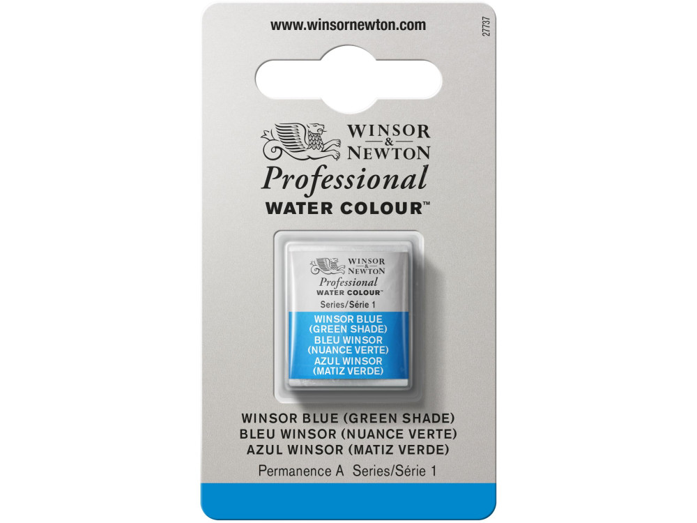 Professional Watercolor half-pan - Winsor & Newton - Winsor Blue (Green Shade)