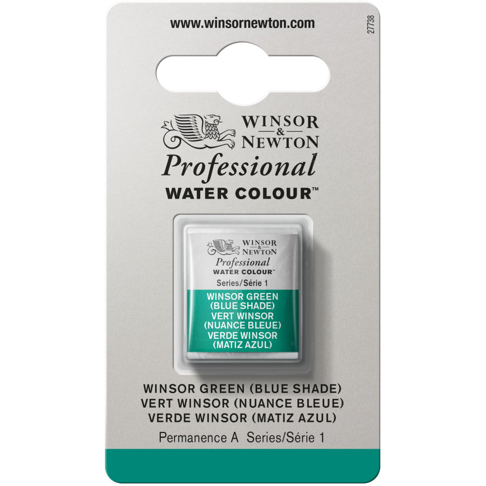 Farba akwarelowa Professional w półkostce - Winsor & Newton - Winsor Green (Blue Shade)