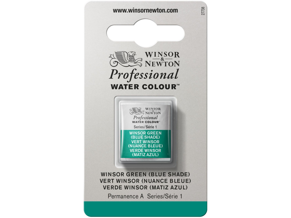 Professional Watercolor half-pan - Winsor & Newton - Winsor Green (Blue Shade)